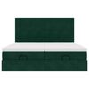 vidaXL Ottoman-Bett mit Matratzen & LEDs Dunkelgr&uuml;n 180x200 cm Samt