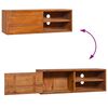 vidaXL Wand-TV-Schrank 90x30x30 cm Teak Massivholz