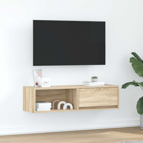 vidaXL TV-Schrank Sonoma-Eiche 100x31x25,5 cm Holzwerkstoff