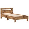 vidaXL Bettrahmen mit Kopfteil Altholz 193 x 95 x 88 cm Holzwerkstoff