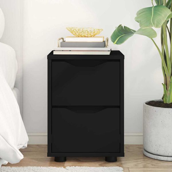 vidaXL Nachttisch Schwarz 30,5 x 30 x 43 cm Holzwerkstoff