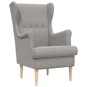 vidaXL Sessel Hellgrau Boucl&eacute;