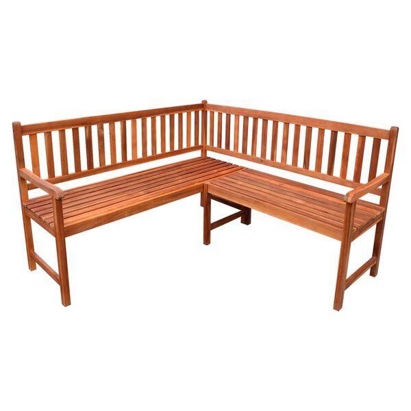 vidaXL Garten-Eckbank mit Auflagen 150 cm Massivholz Akazie