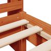 vidaXL Massivholzbett mit Regal ohne Matratze Wachsbraun 100x200 cm