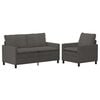 vidaXL Sofa Set 2 pcs Dunkelgrau Stoff