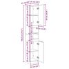 vidaXL Badschrank Altholz-Optik 32x34x188,5 cm Holzwerkstoff