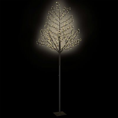 vidaXL Weihnachtsbaum 600 LEDs Warmweißes Licht Kirschblüten 300 cm