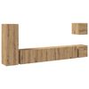 vidaXL 5-tlg. TV-Schrank-Set Wandmontage Artisan-Eiche Holzwerkstoff