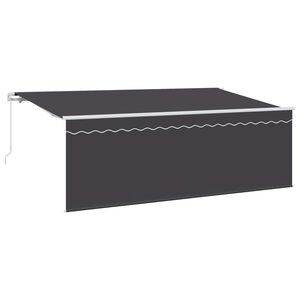 vidaXL Ausziehbare Markise Anthrazit 400 x 200 cm
