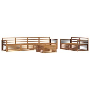 vidaXL Outdoor-Sofagarnitur 7 stk. 6-Sitzer Natur Massivholz Akazie