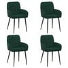 vidaXL Esszimmerst&uuml;hle 4 pcs Samt Dunkelgr&uuml;n 57 x 50 x 85 cm
