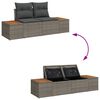 vidaXL Garten-Sofa-Set 7 pcs Grau Poly-Rattan