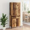 vidaXL Highboard Wandmontiert Altholz 69,5 x 34 x 180 cm Holzwerkstoff