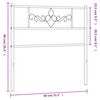 vidaXL Kopfteil Metall Wei&szlig; 75 cm