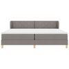 vidaXL Boxspringbett mit Matratze Taupe 200 x 200 cm Stoff