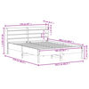 vidaXL Massivholzbett ohne Matratze Wei&szlig; 160x200 Kiefernholz