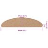 vidaXL Stufenmatten Selbstklebend 30 Stk. Beige 56x17x3 cm