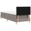 vidaXL LED Boxspringbett mit Matratze mit LED Taupe 80 x 200 cm Stoff