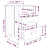 vidaXL Nachttische HAMAR 2 Stk. Dunkelgrau 40x35x62 cm Massivholz