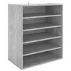 vidaXL Schuhschrank Betongrau 60x35x70 cm Holzwerkstoff