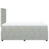 vidaXL Boxspringbett mit Matratze Hellgrau 120x200 cm Samt