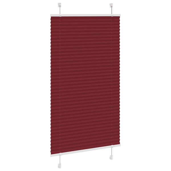 vidaXL Plissee Bordeauxrot 80x150 cm Stoffbreite 79,4 cm Polyester