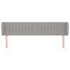 vidaXL Kopfteil mit Ohren Hellgrau 183x23x78/88 cm Stoff