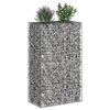 vidaXL Gabionen Hochbeet Silber 90 x 50 x 150 cm Verzinkter Stahl