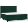 vidaXL Boxspringbett mit Matratze Dunkelgr&uuml;n 180x200 cm Samt