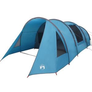 vidaXL Tunnelzelt 4-Personen 4 Personen Blau und Grau