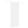 vidaXL Schiebet&uuml;r 83 x 211 cm Holzwerkstoff Wei&szlig;