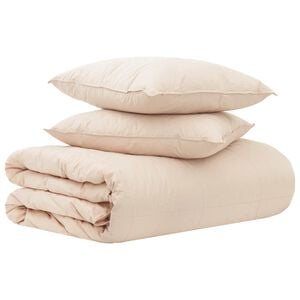 vidaXL Bettw&auml;sche-Set 2 stk. 200 x 200 cm Kapok und Polyester Beige