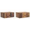 vidaXL Wandmontierter Nachttisch 2 pcs Altholz 49 x 34,5 x 20 cm