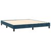 vidaXL Boxspringbett mit Matratze & LED Dunkelblau 180x200 cm Samt