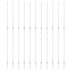 vidaXL Eingebetteter Zaunpfosten 22 Stk. Silber 160 cm