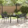 vidaXL Garten Essgruppe 3 pcs Schwarz Pulverbeschichteter Stahl