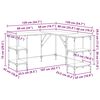 vidaXL Schreibtisch Artisan-Eiche 139 x 139 x 75 cm Holzwerkstoff