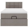 vidaXL Ottoman-Bett mit Matratze Taupe 90x190 cm Stoff