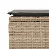 vidaXL 8-tlg. Garten-Sofagarnitur mit Kissen Beige Poly Rattan