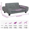 vidaXL Hundebett Dunkelgrau 70x45x33 cm Samt