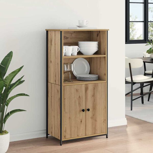 vidaXL Highboard Artisan-Eiche 62 x 36 x 121,5 cm Holzwerkstoff