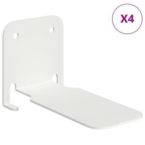 vidaXL Unsichtbares Schwimmendes Regal Wandhalterung 4 stk. Wei&szlig;