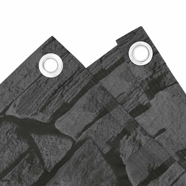 vidaXL Balkon-Sichtschutz Steinoptik Grau 1000x75 cm PVC