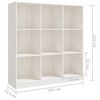 vidaXL B&uuml;cherregal/Raumteiler Wei&szlig; 104x33,5x110 cm Massivholz Kiefer