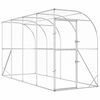 vidaXL H&uuml;hnerstall gegen die Wand Silber 600 x 150 x 215 cm