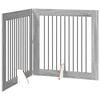 vidaXL Klappbares Hundetor mit St&auml;ndern 2 pcs Graues Sonoma 200,5 cm