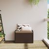 vidaXL Sitzbank mit Stauraum & Kissen Braun 80x51x52 cm Poly Rattan