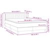 vidaXL Boxspringbett mit Matratze Dunkelblau 160x210 cm Samt