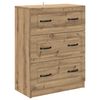 vidaXL Schubladenschrank Artisan-Eiche 66 x 34,5 x 87 cm Holzwerkstoff