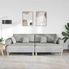 vidaXL Sofa mit Kissen 3 pcs Wolkengrau Stoff